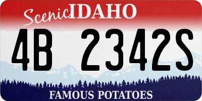 ID license plate 4B2342S