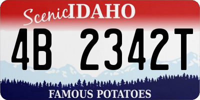 ID license plate 4B2342T