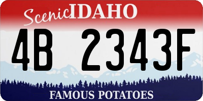 ID license plate 4B2343F