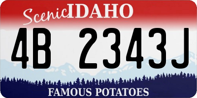 ID license plate 4B2343J