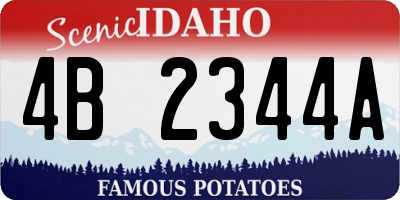 ID license plate 4B2344A