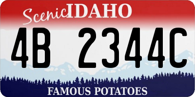 ID license plate 4B2344C