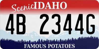 ID license plate 4B2344G