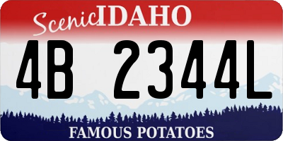 ID license plate 4B2344L