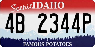 ID license plate 4B2344P