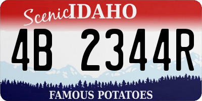 ID license plate 4B2344R