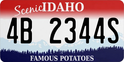 ID license plate 4B2344S