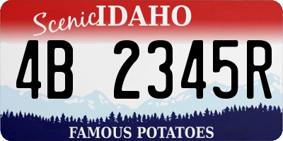ID license plate 4B2345R