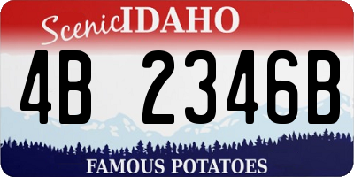 ID license plate 4B2346B