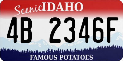 ID license plate 4B2346F