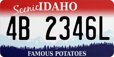 ID license plate 4B2346L