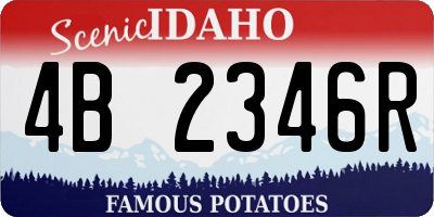 ID license plate 4B2346R