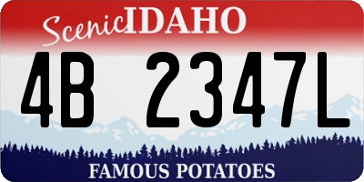 ID license plate 4B2347L