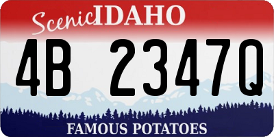 ID license plate 4B2347Q