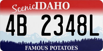 ID license plate 4B2348L