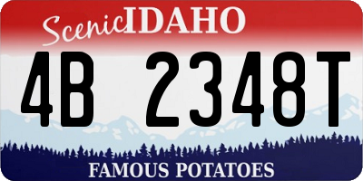 ID license plate 4B2348T