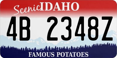ID license plate 4B2348Z