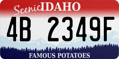 ID license plate 4B2349F