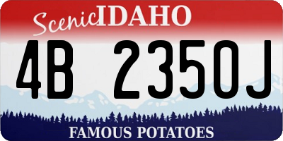 ID license plate 4B2350J