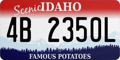 ID license plate 4B2350L
