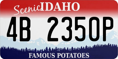 ID license plate 4B2350P