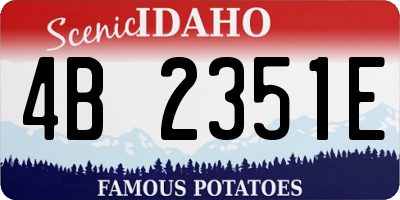 ID license plate 4B2351E