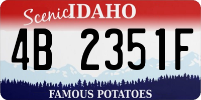 ID license plate 4B2351F