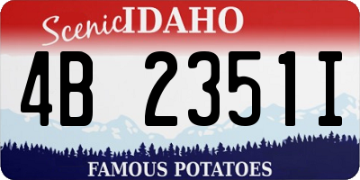 ID license plate 4B2351I