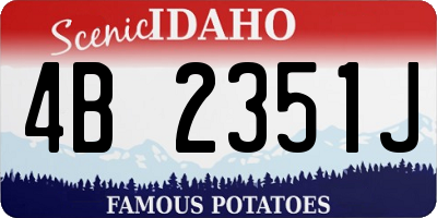 ID license plate 4B2351J