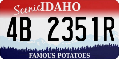 ID license plate 4B2351R