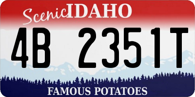 ID license plate 4B2351T