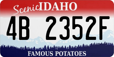 ID license plate 4B2352F