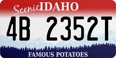 ID license plate 4B2352T