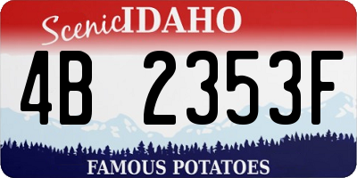 ID license plate 4B2353F