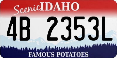 ID license plate 4B2353L