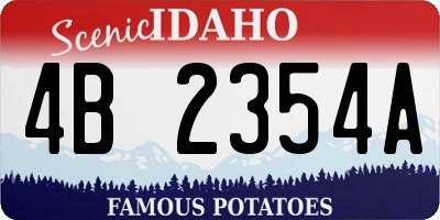 ID license plate 4B2354A
