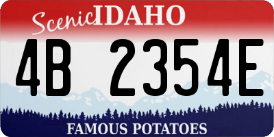 ID license plate 4B2354E