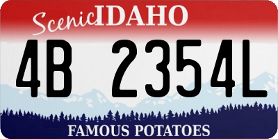 ID license plate 4B2354L