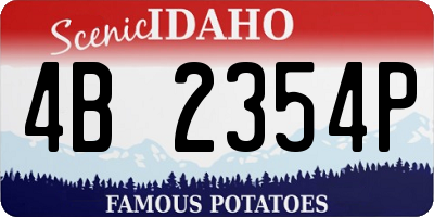 ID license plate 4B2354P