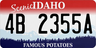 ID license plate 4B2355A