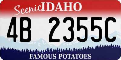 ID license plate 4B2355C