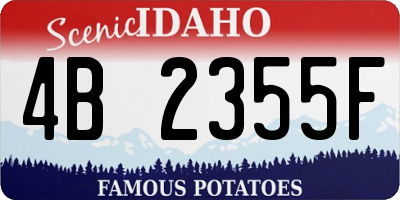 ID license plate 4B2355F