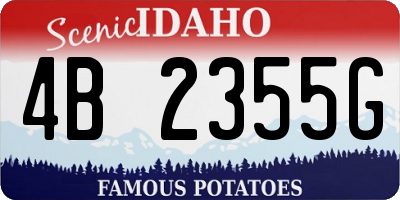 ID license plate 4B2355G