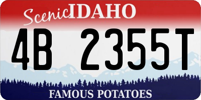 ID license plate 4B2355T