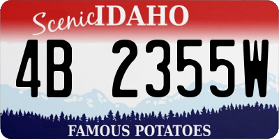 ID license plate 4B2355W
