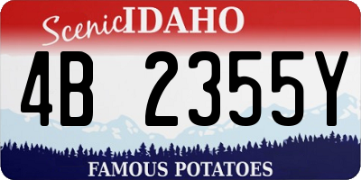 ID license plate 4B2355Y