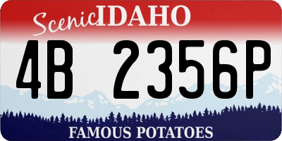 ID license plate 4B2356P