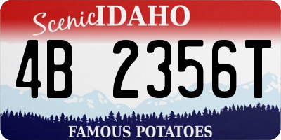 ID license plate 4B2356T