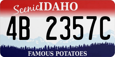 ID license plate 4B2357C