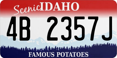 ID license plate 4B2357J